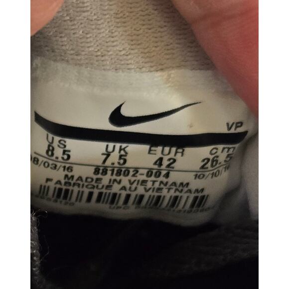 NIKE MENS ATHLETIC RUNNING SHOES SIZE 8.5 Red Black Gray - Picture 6 of 6